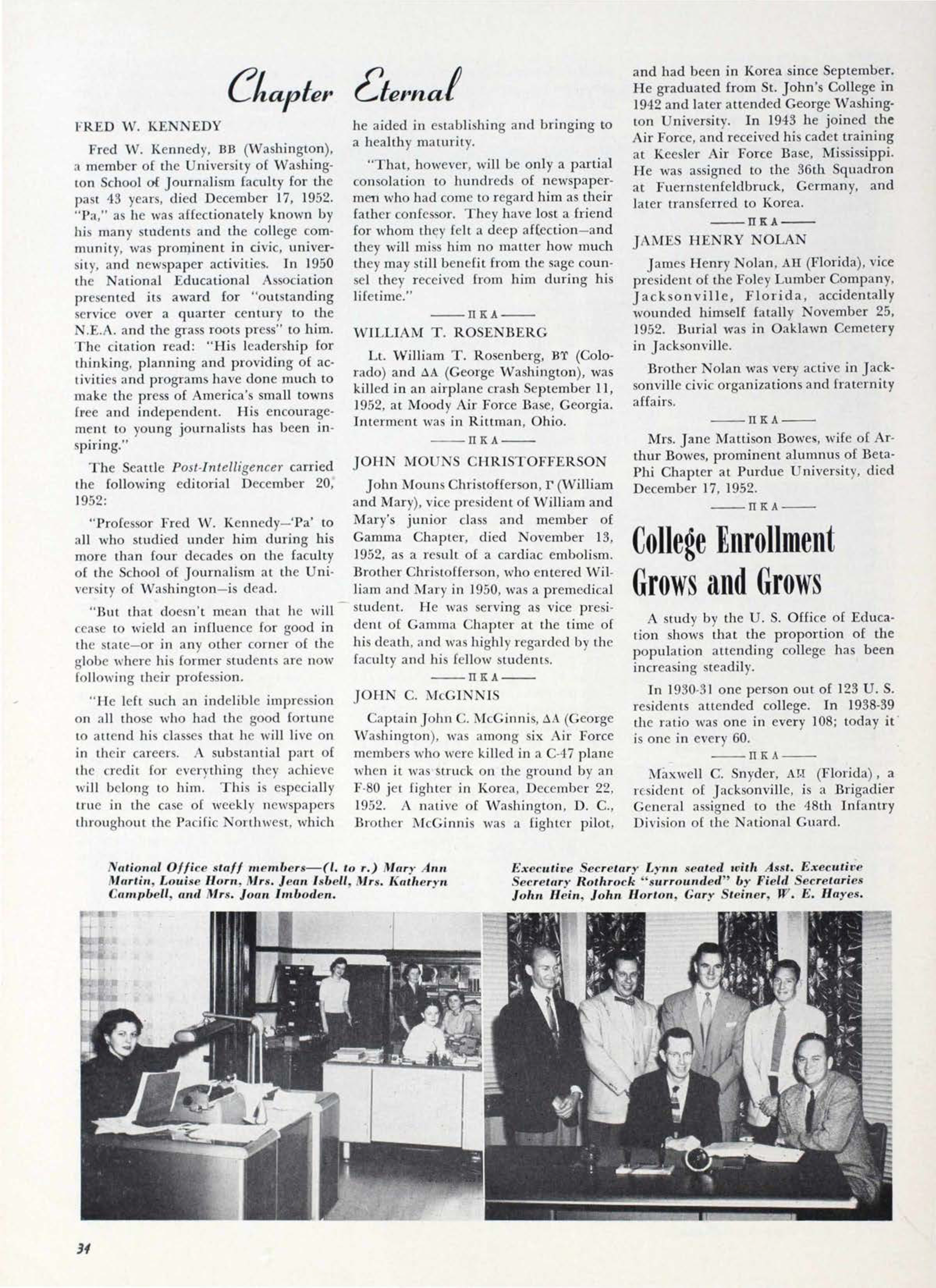 College enrollment Grows and Grows